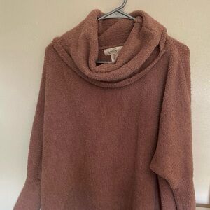 Jessica Simpson Warm Tan Cowl Neck Sweater Size Small Super Soft and Oversized